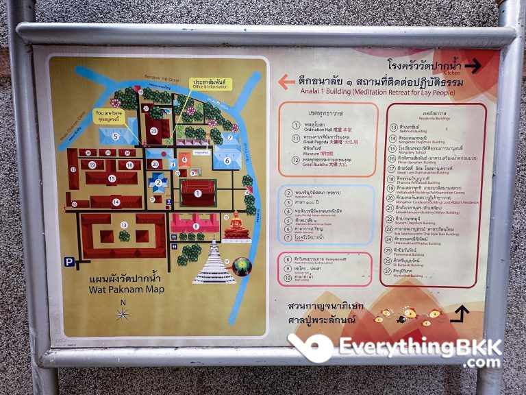 Visiting Wat Paknam Big Buddha in Bangkok - Map of Wat Paknam